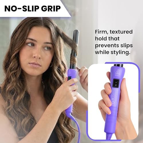 Purple grande tapered ceramic curling wand — photo 3