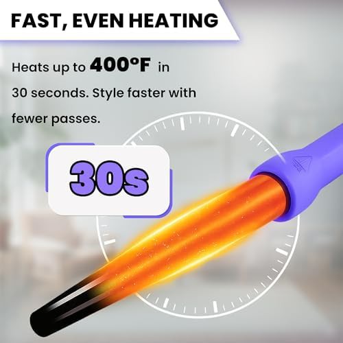 Purple grande tapered ceramic curling wand — photo 4