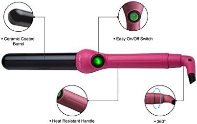 Pink tourmaline ceramic hair wand 32mm — photo 4