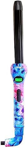 Floral clipless tourmaline curling wand