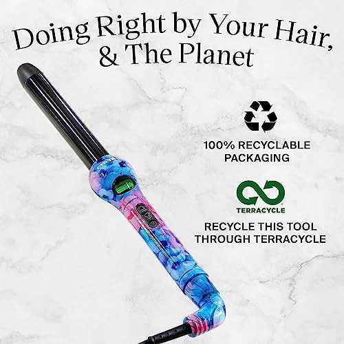 Floral clipless tourmaline curling wand — photo 5