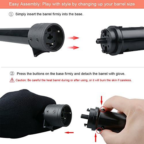 Three in one ceramic beach wave curler — photo 5