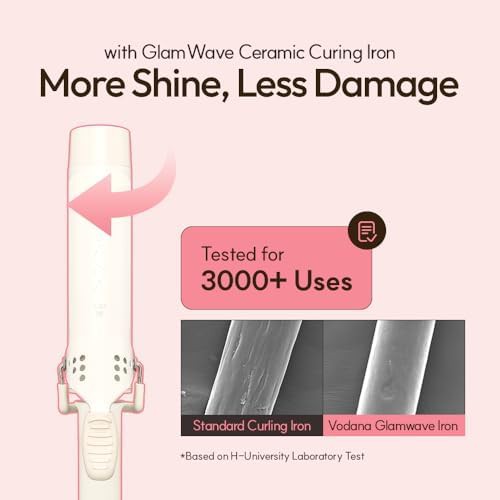Pink glam wave ceramic 1.4 inch iron — photo 4