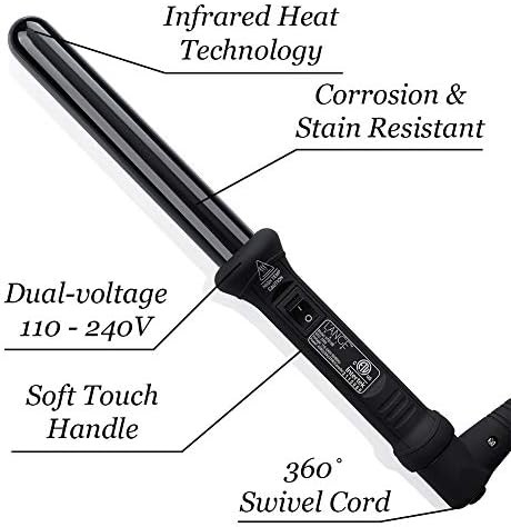 Ceramic curling wand 1 inch for beach waves — photo 3
