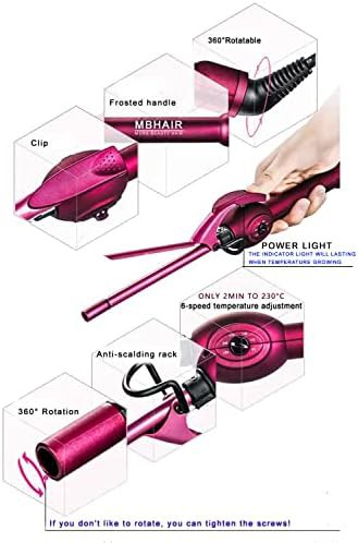 Thin small ceramic wand for short hair — photo 4