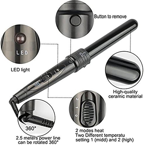 Black three in one interchangeable ceramic wand — photo 3