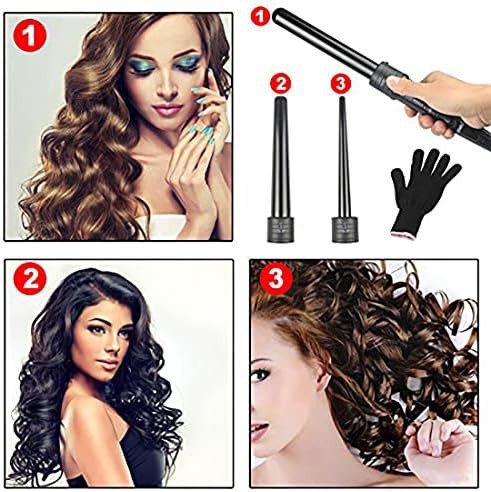 Black three in one interchangeable ceramic wand — photo 5