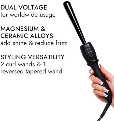 Interchangeable clipless curling wand trio — photo 4