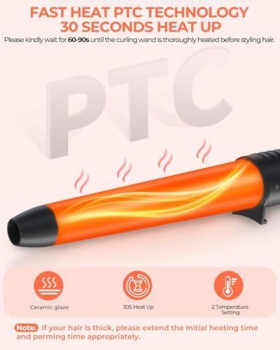 Ohuhu clipless 5 in 1 curling wand — photo 4