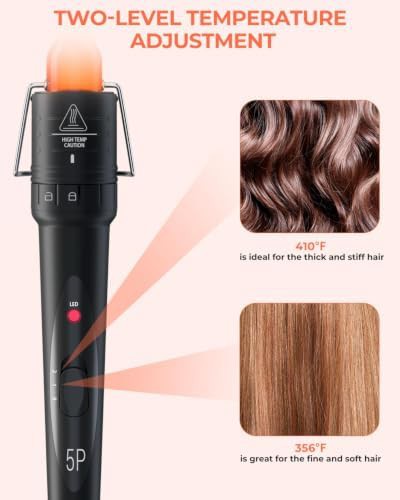 Ohuhu clipless 5 in 1 curling wand — photo 5