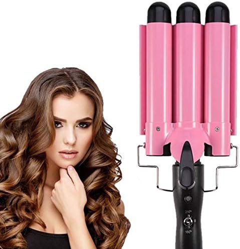 Pink three barrel ceramic hair waver