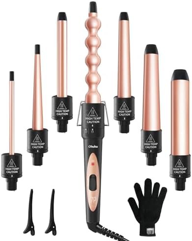 7 barrel interchangeable curling wand