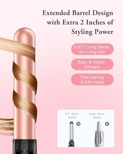 Clipless ceramic six in one curling wand — photo 4