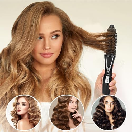 Mini ceramic tourmaline ionic hot curler brush — photo 5