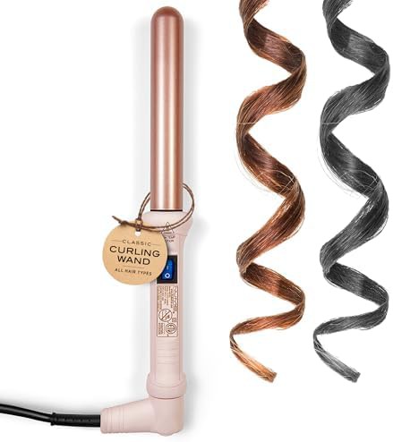 Blush pink one inch tourmaline ceramic wand
