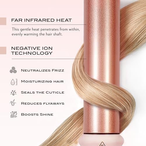 Blush pink one inch tourmaline ceramic wand — photo 3