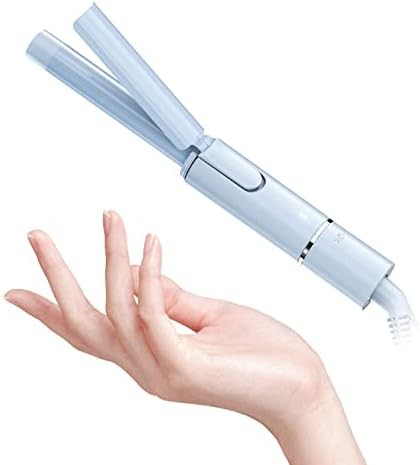 Baby blue 0.75 inch mini curling iron