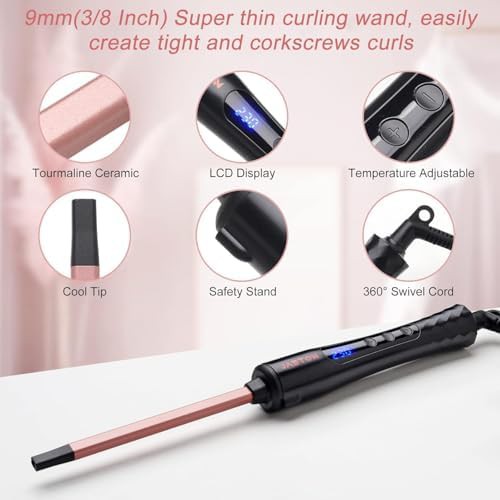 Thin nine millimeter small curling wand — photo 5