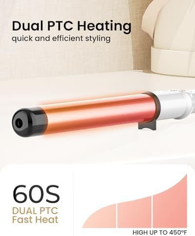 Adjustable temp 1.25 inch curling wand — photo 3