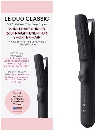 Airflow styler with titanium plates and vents