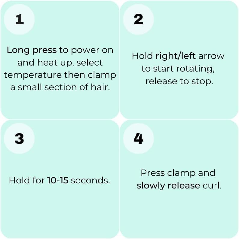 Automatic rotating ceramic wand in teal — photo 4