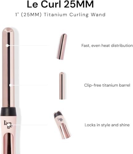 Titanium curling wand 1 inch matte black — photo 3