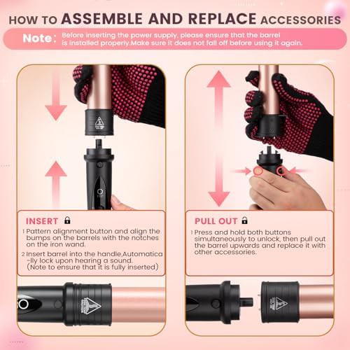 Rose gold five in one interchangeable curling set — photo 3
