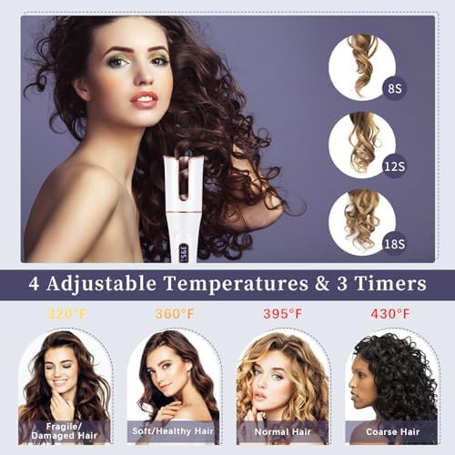 Cordless portable automatic hair curler — photo 5