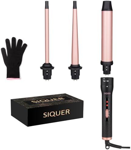Tapered three in one hair waver set