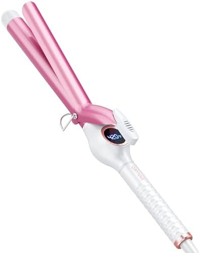 Digital ceramic clipless long barrel wand