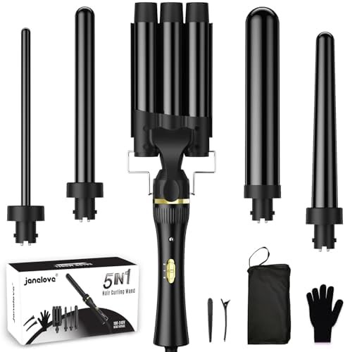 Interchangeable five in one waver and wand set