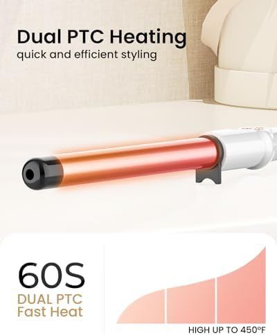 Clipless ceramic 1 inch curling wand — photo 3