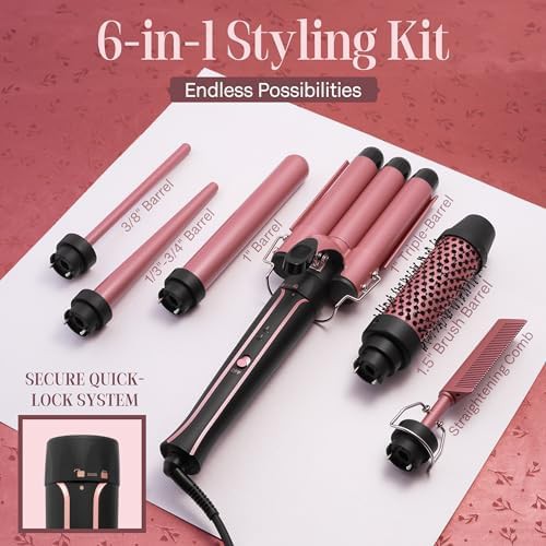 Six in one tapered wand and crimper — photo 3