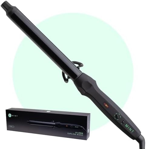 One inch clipless ceramic curling wand