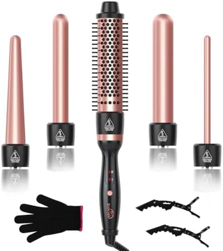 Tapered ceramic wand with crimper attachments