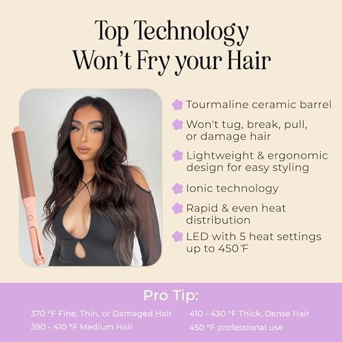 Oval barrel curling wand for long hair — photo 5