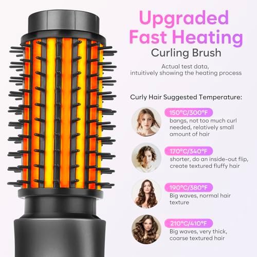 Gray cordless curling iron brush with ions — photo 4