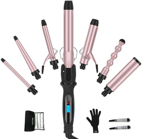 Rose pink ionic seven barrel clamped set