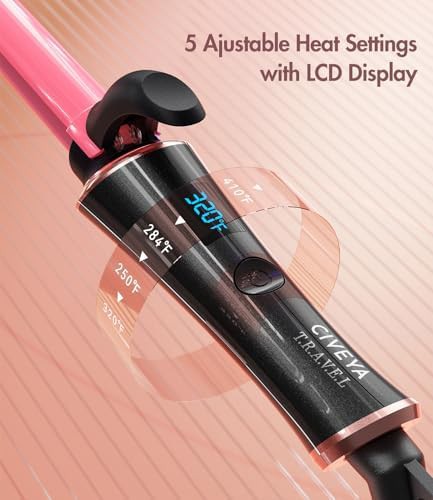 Pink mini travel curling iron 0.75 in — photo 3
