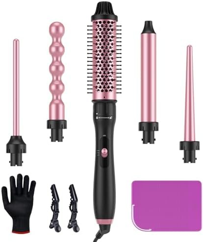 Interchangeable curling wand and thermal brush