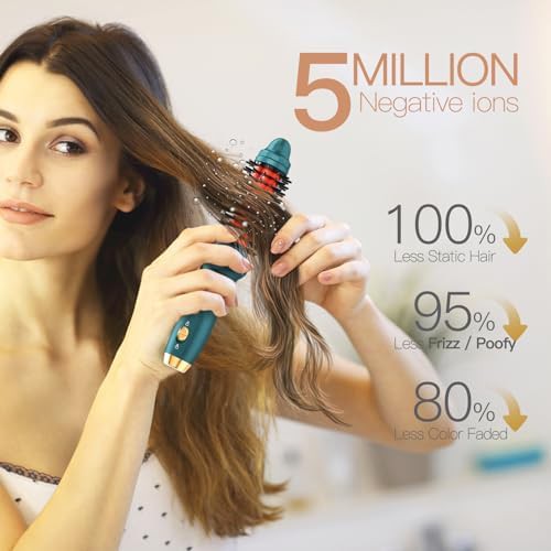 Cordless blue curling iron brush — photo 4
