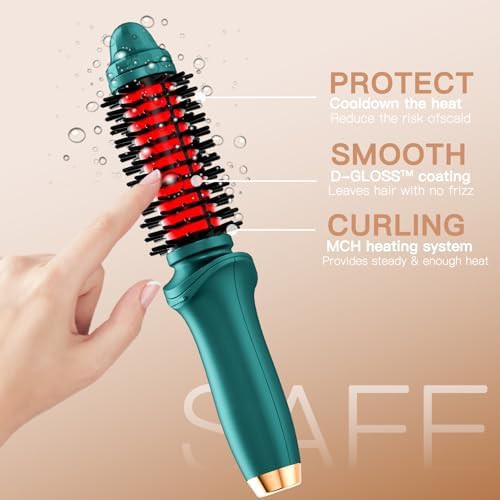Cordless blue curling iron brush — photo 5
