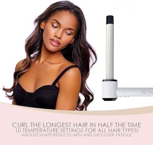 Angled L-shaped extra long curling wand — photo 4