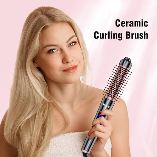 Rose gold ceramic curling brush and wand — photo 5