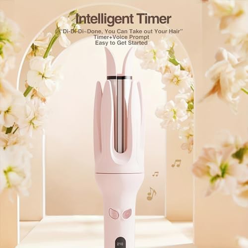 Pink anti-tangle automatic rotating iron — photo 5
