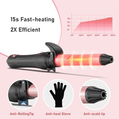 Extra long ceramic barrel curling iron — photo 5
