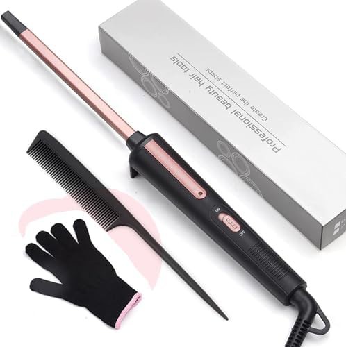 Thin ceramic wand for tight curls