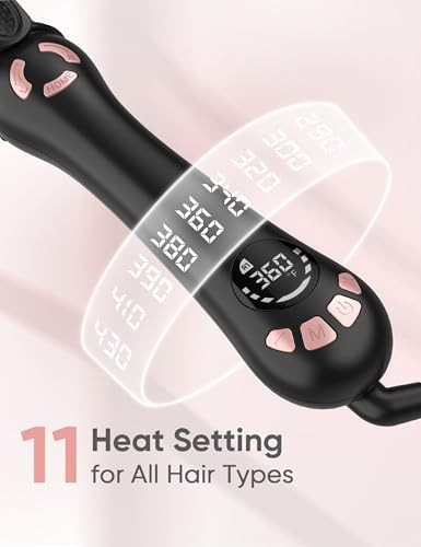 Black automatic rotating tourmaline curling wand — photo 3