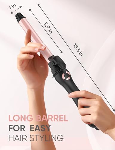 Black automatic rotating tourmaline curling wand — photo 4