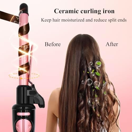 Slim automatic rotating ceramic hair curler — photo 5